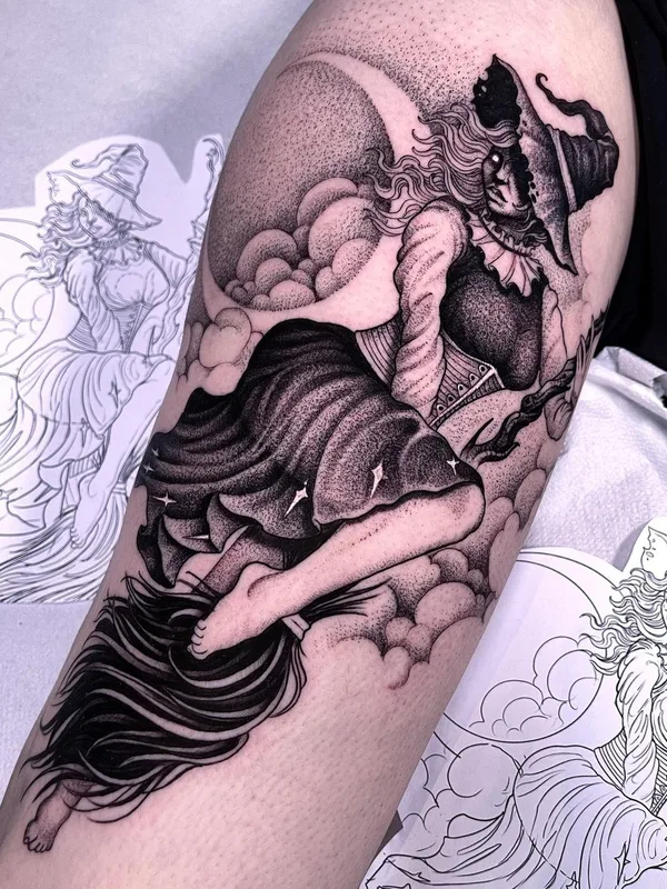 Horror tattoo by André Fantini in Dublin