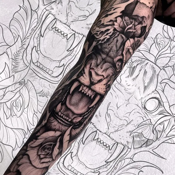 Horror tattoo by André Fantini in Dublin