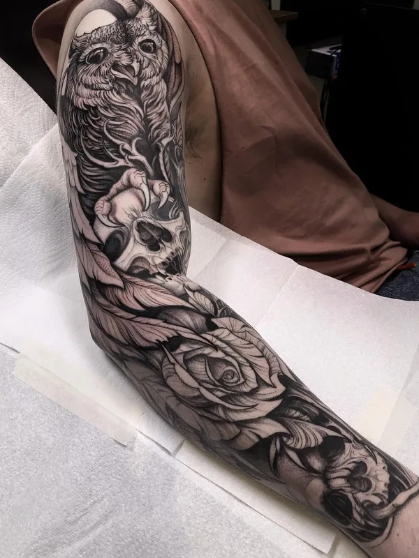 Horror tattoo by André Fantini in Dublin