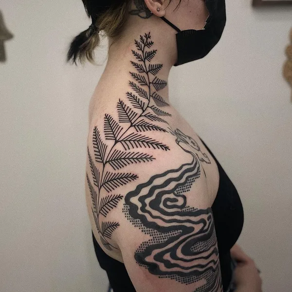Abstract tattoo by Agne Hurt  in Dublin