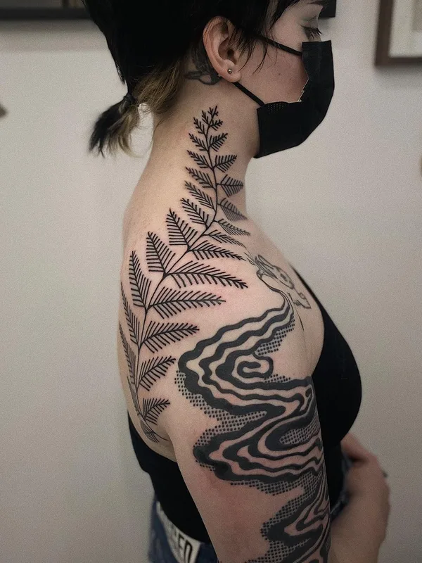 Abstract tattoo by Agne Hurt  in Dublin