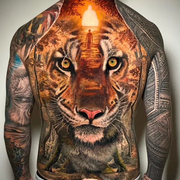 Realism tattoo by Allen Brunn in Madrid