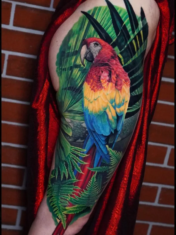 color realism tattoo on upper arm #54216 | Tattoo Artist Allen Brunn