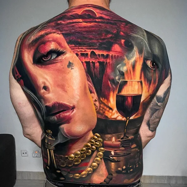 Realism tattoo by Allen Brunn in Madrid