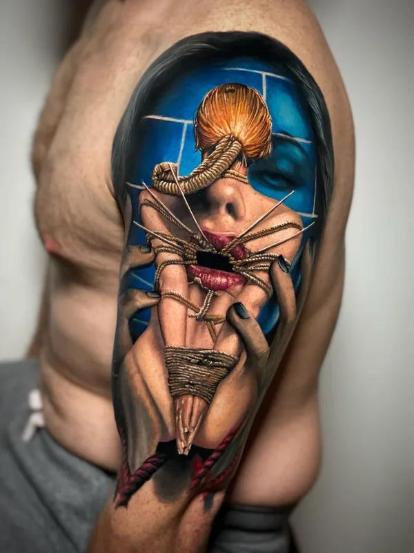 color realism tattoo on full sleeve #54222 | Tattoo Artist Allen Brunn