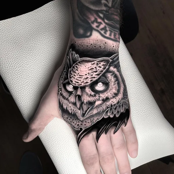 Graphic tattoo by Josh Hurrell in Haverhill
