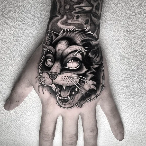 Graphic tattoo by Josh Hurrell in Haverhill
