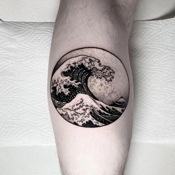 Graphic tattoo by Josh Hurrell in Haverhill