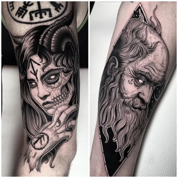 Graphic tattoo by Josh Hurrell in Haverhill