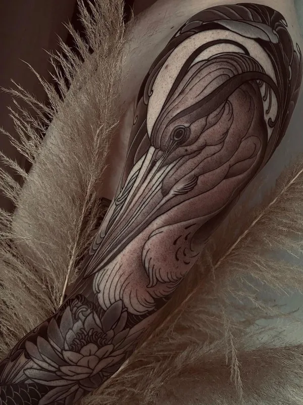 black and grey japanese tattoo on full sleeve #54285 | Tattoo Artist Georg Faust