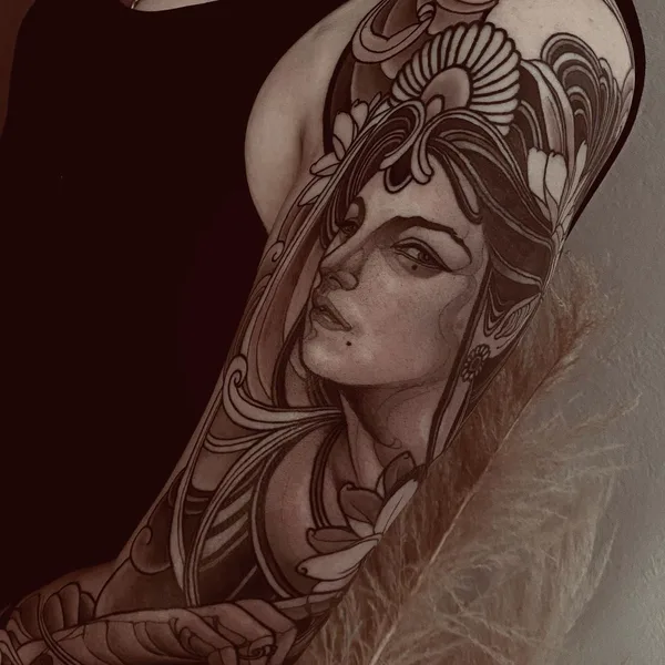 Neo Traditional tattoo by Georg Faust in Bremen