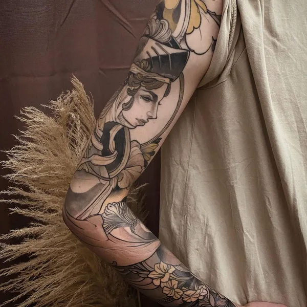 Neo Traditional tattoo by Georg Faust in Bremen
