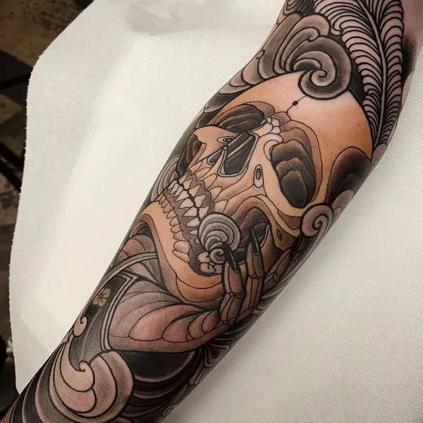 Neo Traditional tattoo by Georg Faust in Bremen
