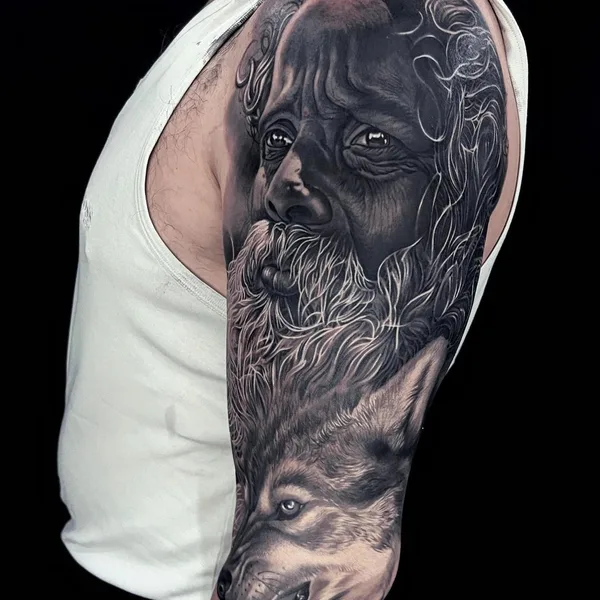 Портретная tattoo by Andrei Aivazian in Тбилиси