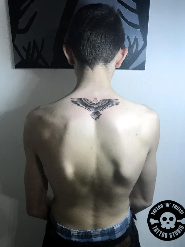 male black and grey black and grey татуировка на upper back #54837 | Тату мастер George.ink Tattoo Tbilisi
