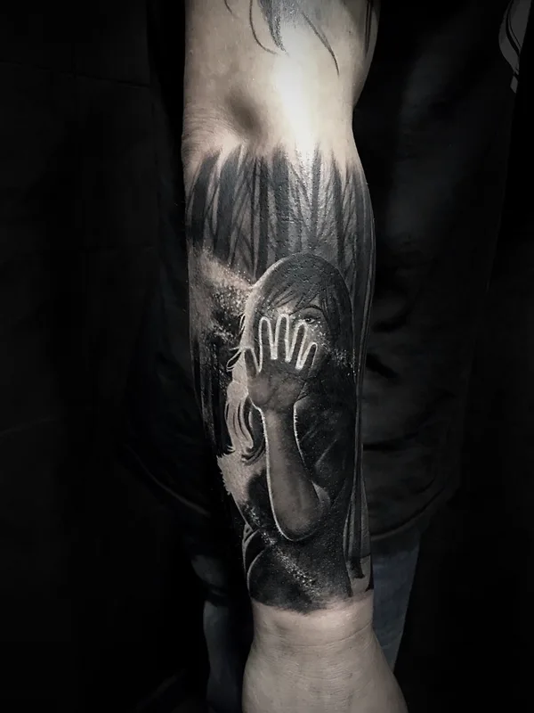 black and grey black and grey tatouage sur forearm #54848 | Artiste tatoueur Григорий Поздняков