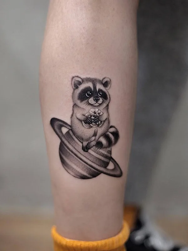 black and grey black and grey татуировка на calf #31091 | Тату мастер AkiWong