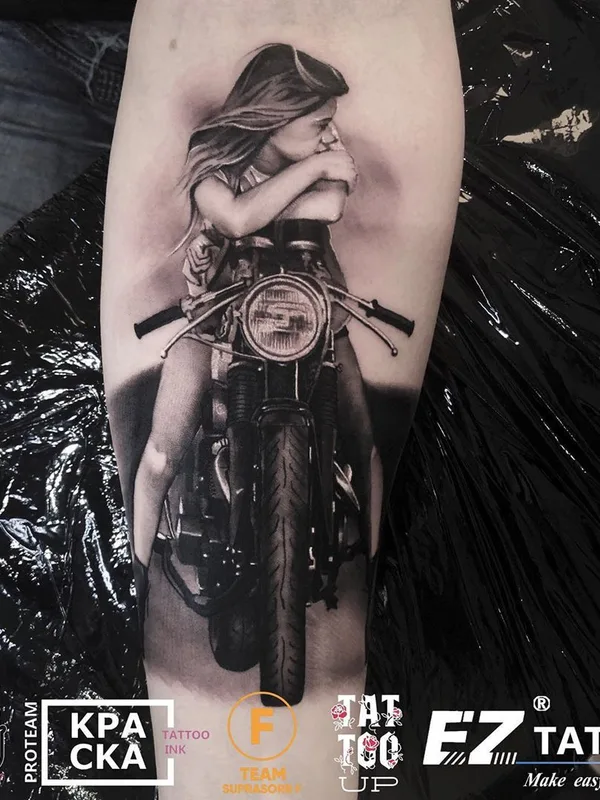 female black and grey realism tattoo on forearm #36941 | Tattoo Artist Тимур Юзар