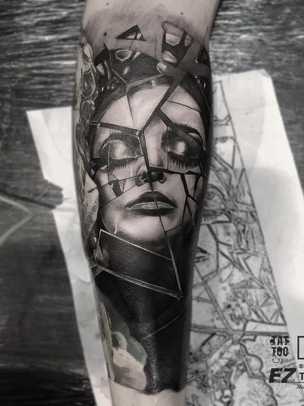 female black and grey realism tattoo on forearm #36946 | Tattoo Artist Тимур Юзар