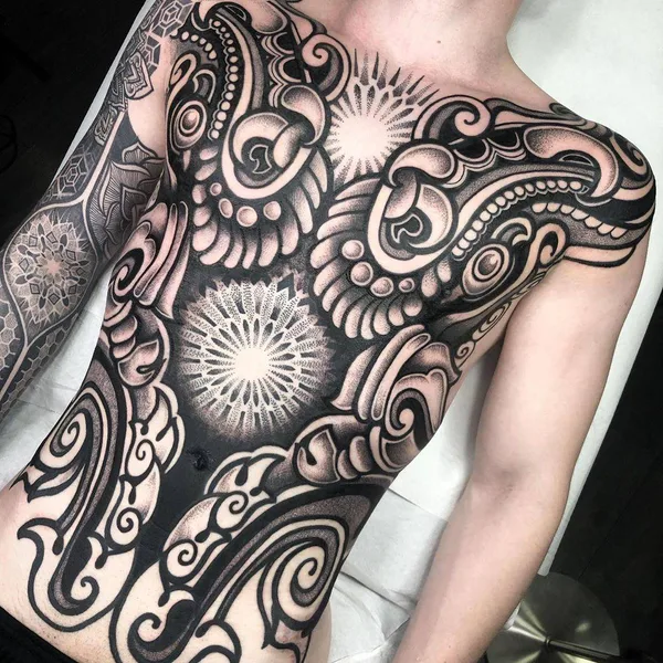 Ornamental tattoo by Melow Perez in Barcelona