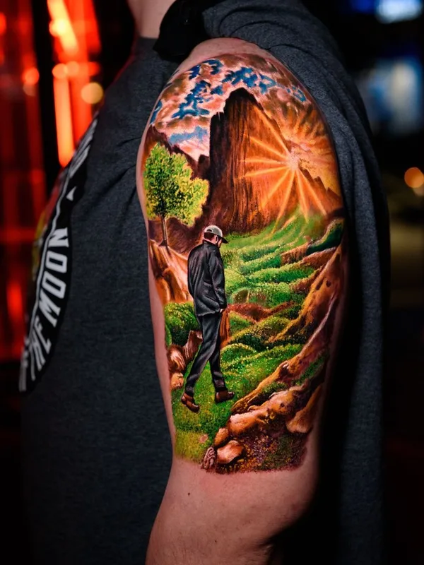 color realism tattoo on upper arm #37087 | Tattoo Artist Lena Diamanti