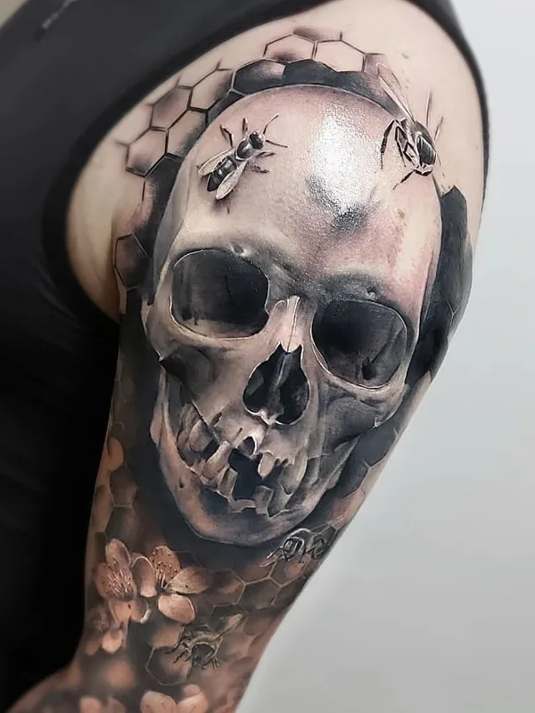 black and grey realism tatuaje en full sleeve #58794 | Tatuador Rizzi Massimiliano