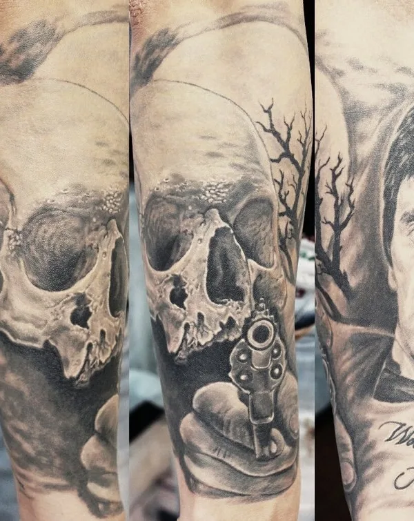 black and grey realism татуировка на forearm #58815 | Тату мастер Кузнецов Сергей