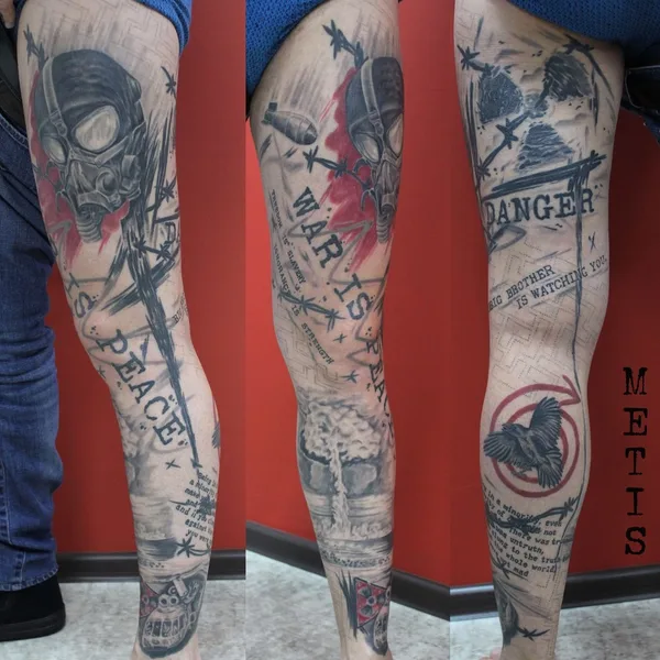Trash Polka tattoo by Кузнецов Сергей in Тольятти