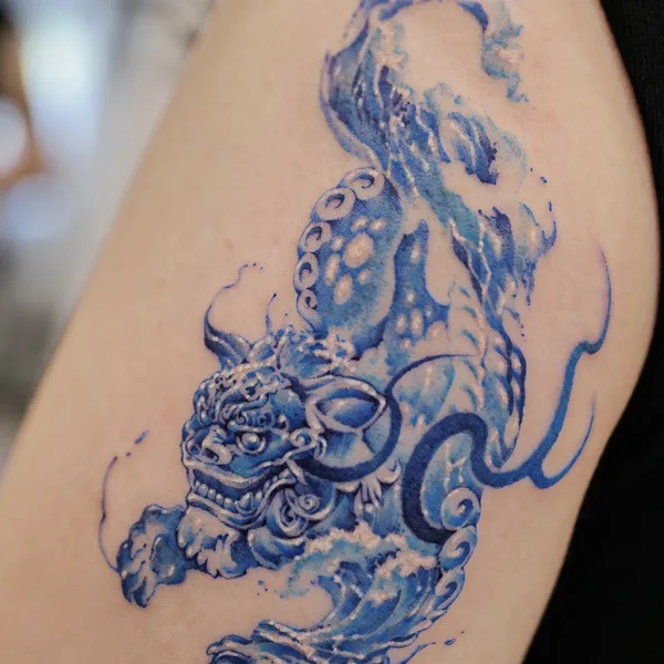 Watercolor tattoo by INNO in Seoul