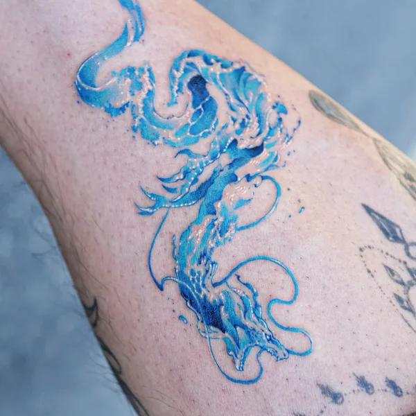 Watercolor tattoo by INNO in Seoul