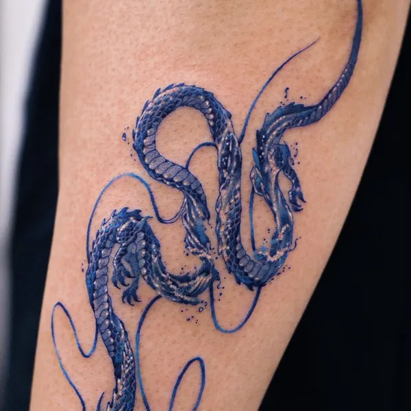 Watercolor tattoo by INNO in Seoul