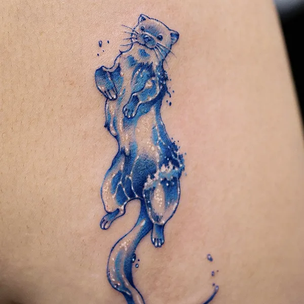 Watercolor tattoo by INNO in Seoul