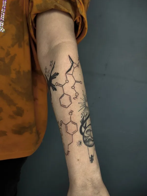 black linework татуировка на forearm #73330 | Тату мастер Дмитрий Сергеевич Евстифеев