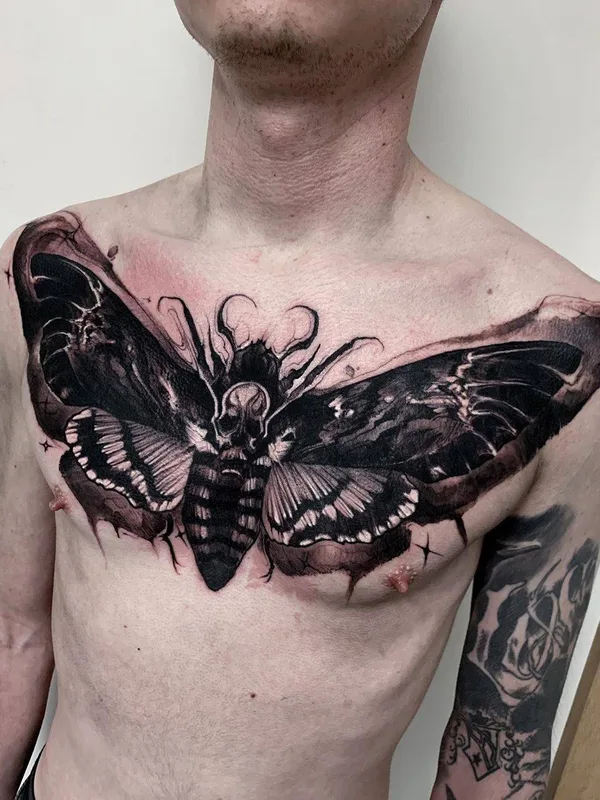 male black and grey black and grey tatuaje en chest #32785 | Tatuador Hollie Pryce-Jones