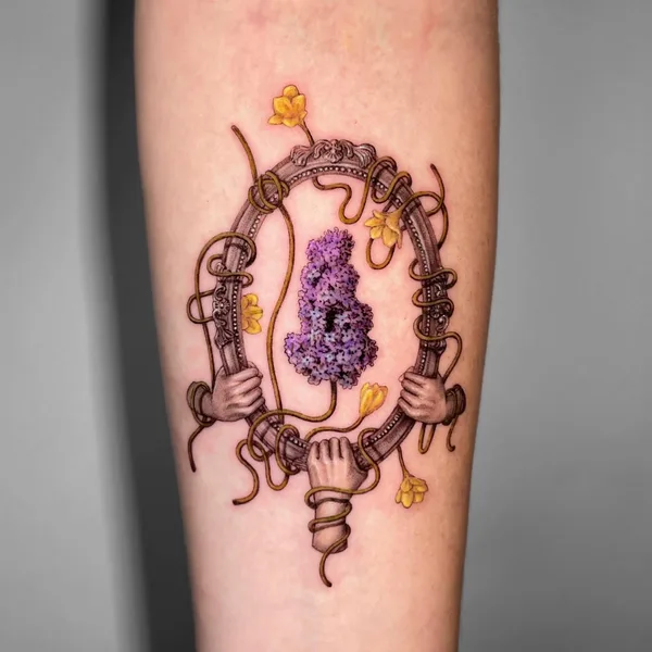 Illustrative tattoo by Poesis in Hamburg