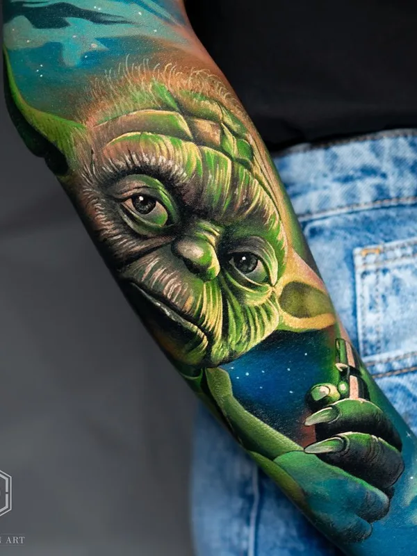 color realism tatouage sur full sleeve #59575 | Artiste tatoueur Jack Galan Art