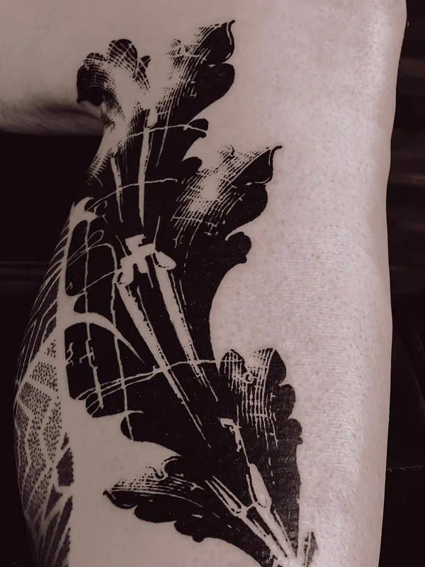 black blackwork 타투 부위 calf #59591 | 타투이스트 Антон Тычков