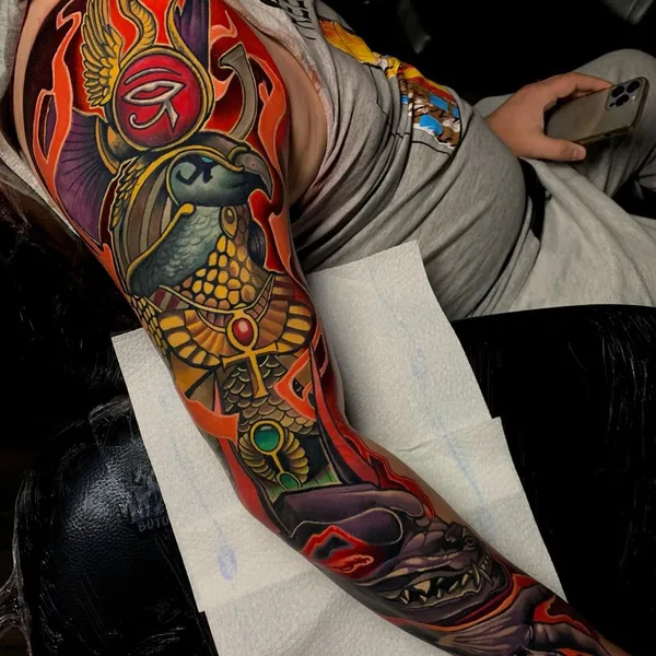 Illustrative tattoo by Csabi Kiss in Miskolc