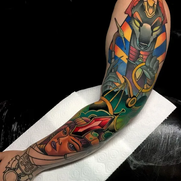 Illustrative tattoo by Csabi Kiss in Miskolc