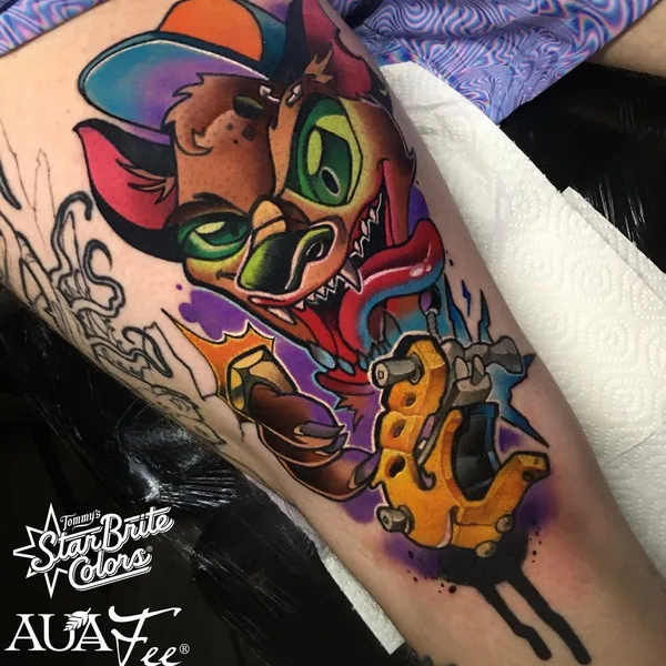 Illustrative tattoo by Csabi Kiss in Miskolc