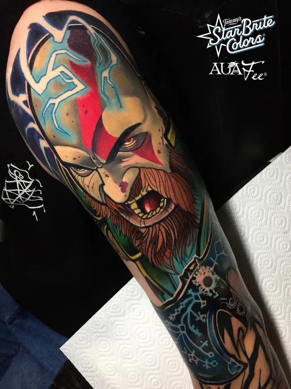 color illustrative татуировка на full sleeve #59605 | Тату мастер Csabi Kiss