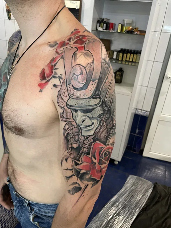 male color japanese Tatuagem em full sleeve #74504 | Tatuador Леонид Изгин