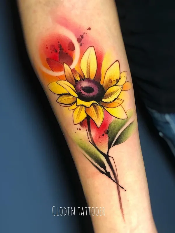 color watercolor 纹身 在 forearm #44525 | 纹身师 Claudia Denti