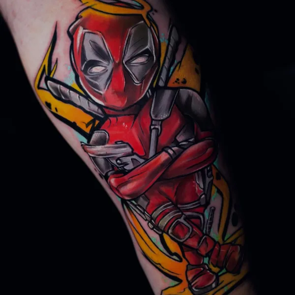 Color tattoo by @Trigger.tattoo in Gdańsk