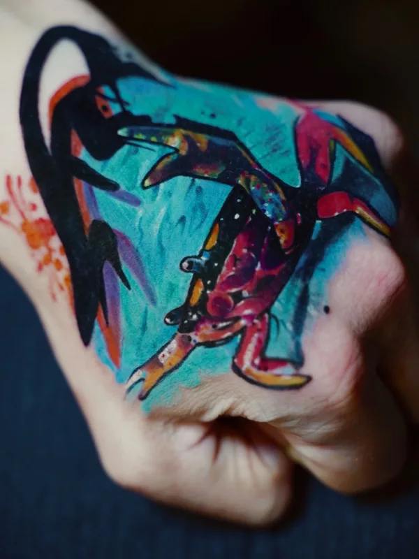 Color tattoo by @Trigger.tattoo in Gdańsk
