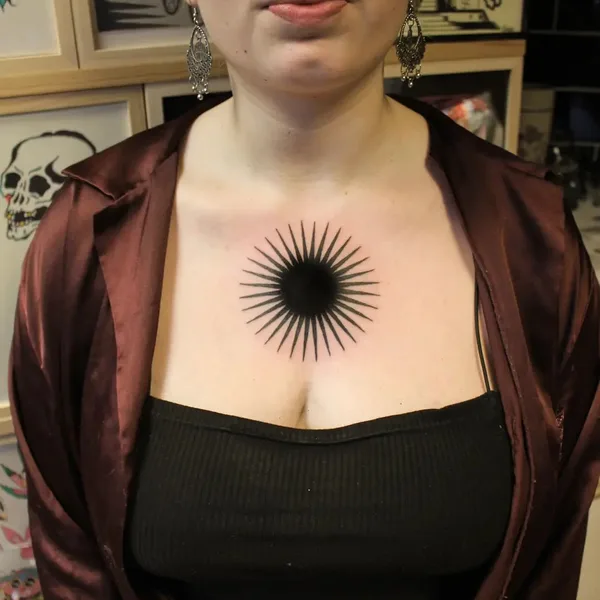 Ornamental tattoo by Candice Soleillant in Essertines-en-Châtelneuf