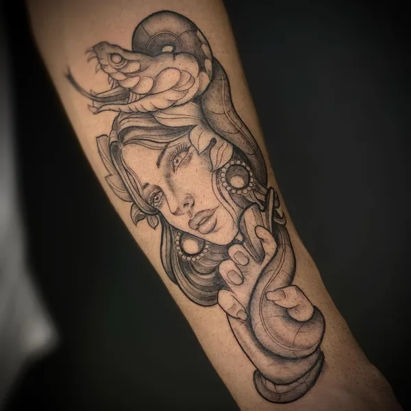 Graphic tattoo by karentattooart in Dubai