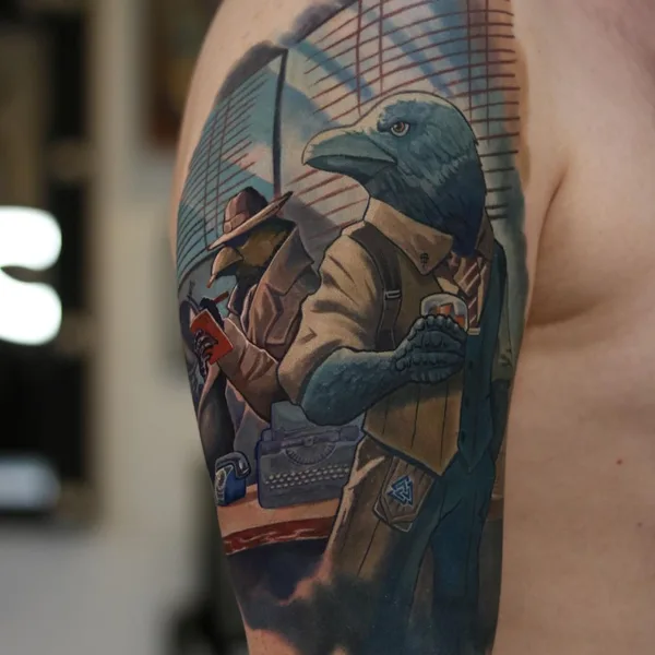 Realism tattoo by deuce_dxb in Dubai