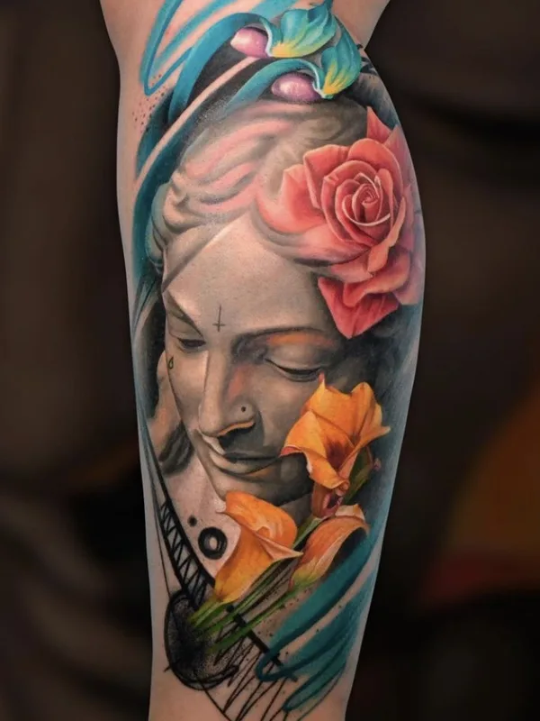 female color realism tattoo on forearm #61199 | Tattoo Artist Сергей Менщиков 