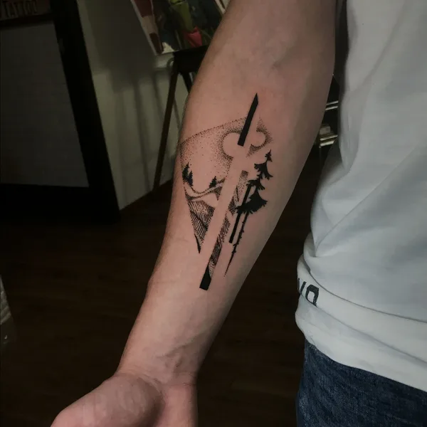 Graphic tattoo by Светлана Дзюбина in Ярославль